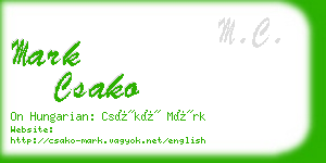 mark csako business card